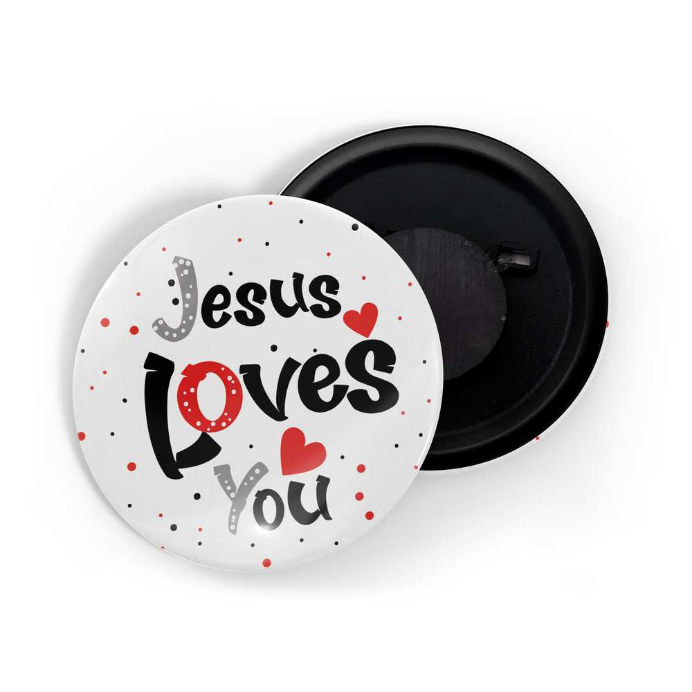 dhcrafts Fridge Magnet God Jesus loves You Glossy Finish Design Pack of 1 (58mm)